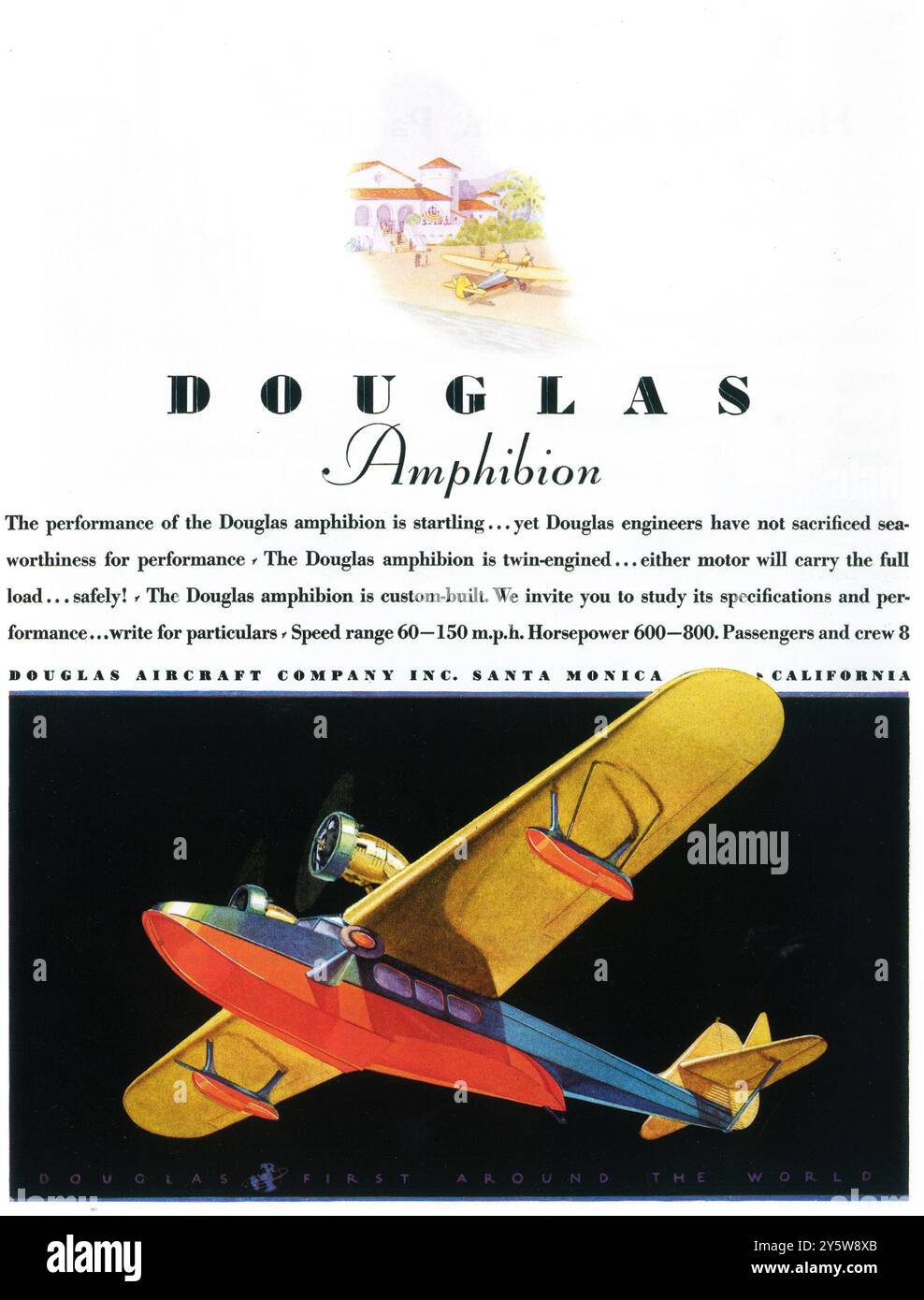 1931 McDonnell-Douglas Aircraft Amphibion ad Banque D'Images