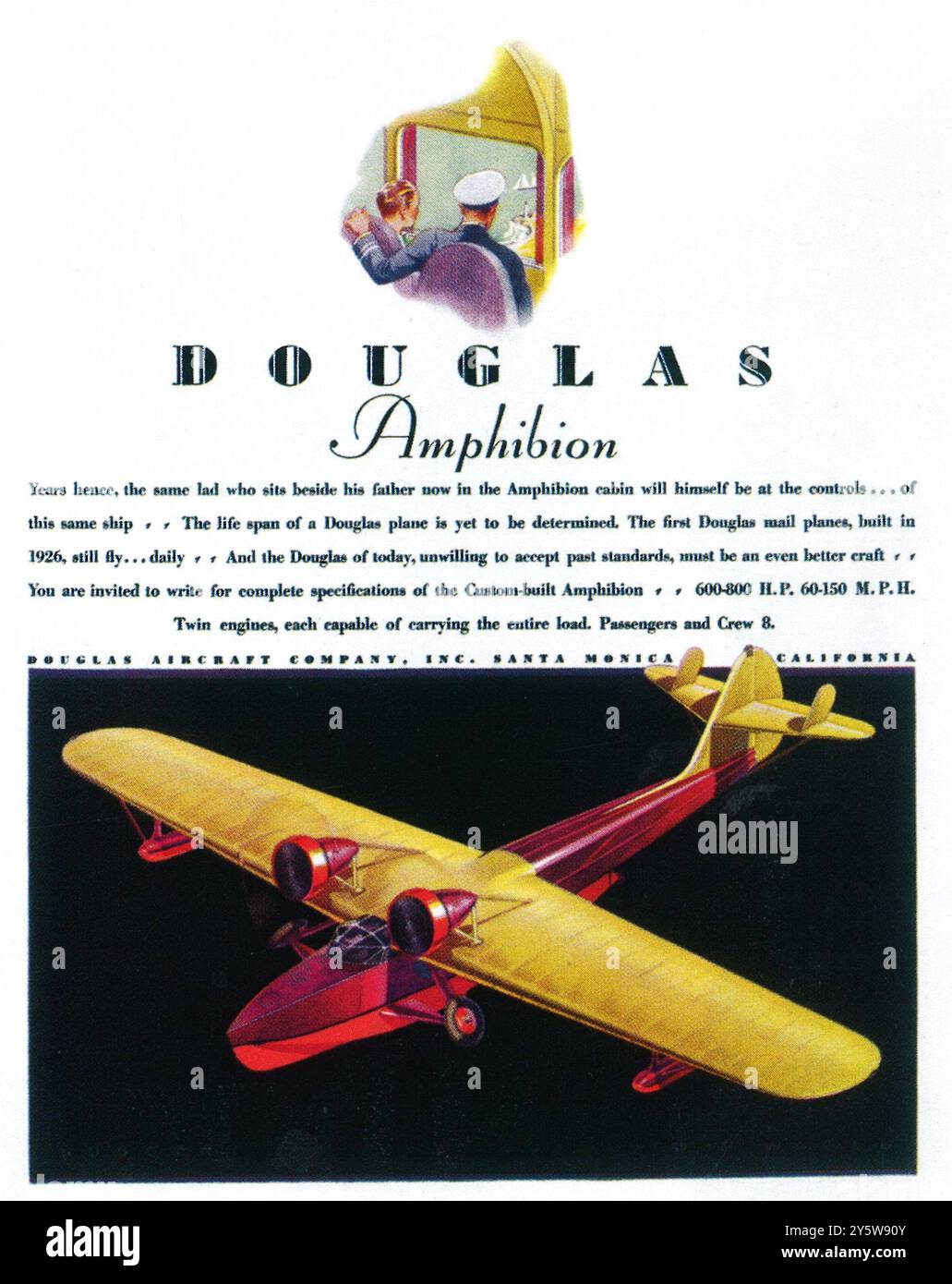 1931 McDonnell-Douglas Aircraft Amphibion ad Banque D'Images