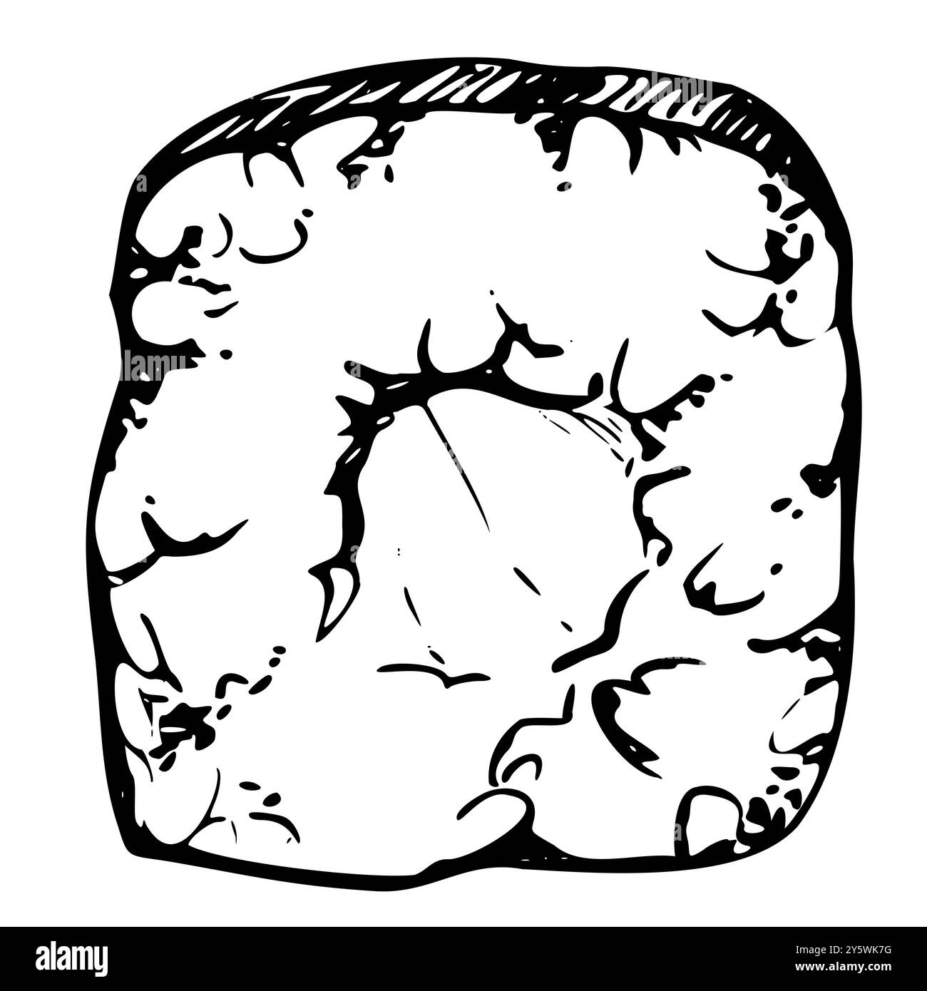 Cuisine japonaise traditionnelle, rouleaux de sushi maki poisson cru thon saumon bar avocat concombre kappa, enveloppement nori d'algues, dessiné à la main dans un stylo vectoriel et à l'encre Illustration de Vecteur