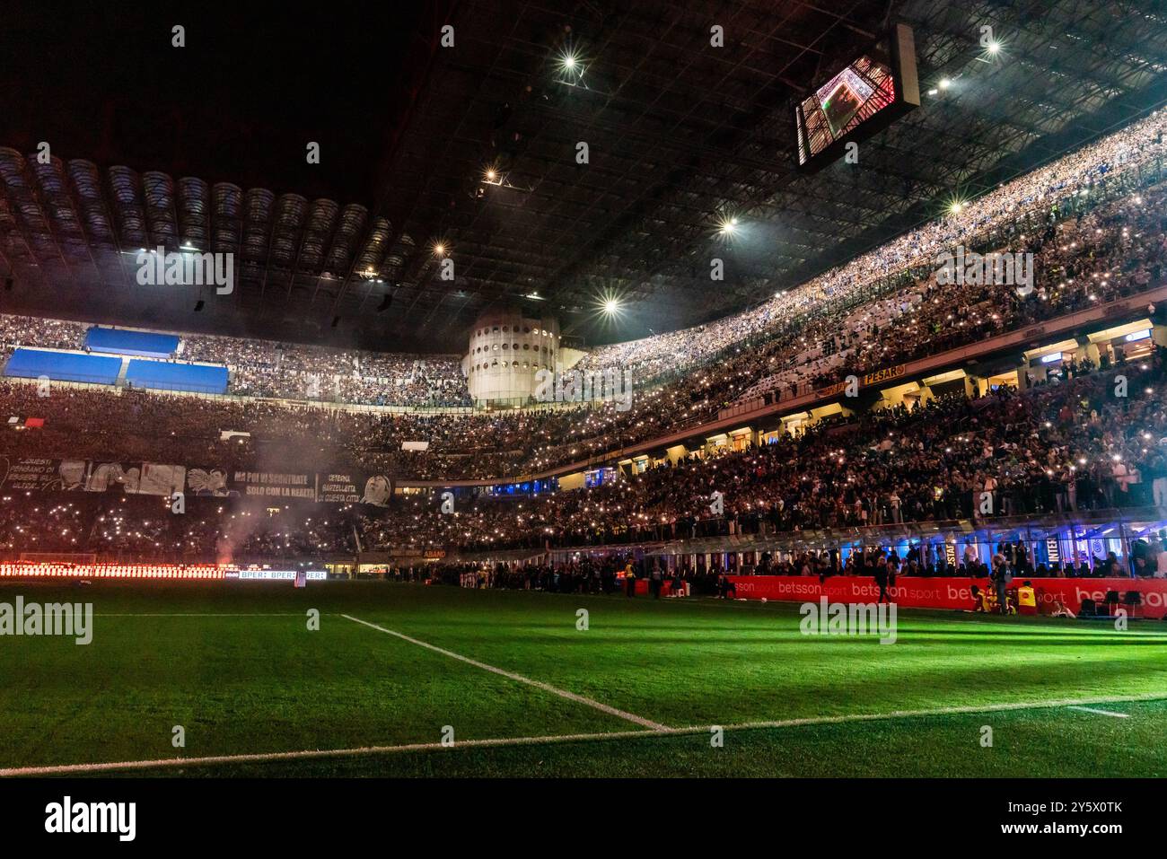 Milan, Italie. 22 septembre 2024. Stade San Siro pendant le championnat italien Serie A match de football entre le FC Internazionale et l'AC Milan le 22 septembre 2024 à Giuseppe Meazza à Milan, Italie - photo Morgese-Rossini/DPPI crédit : DPPI Media/Alamy Live News Banque D'Images