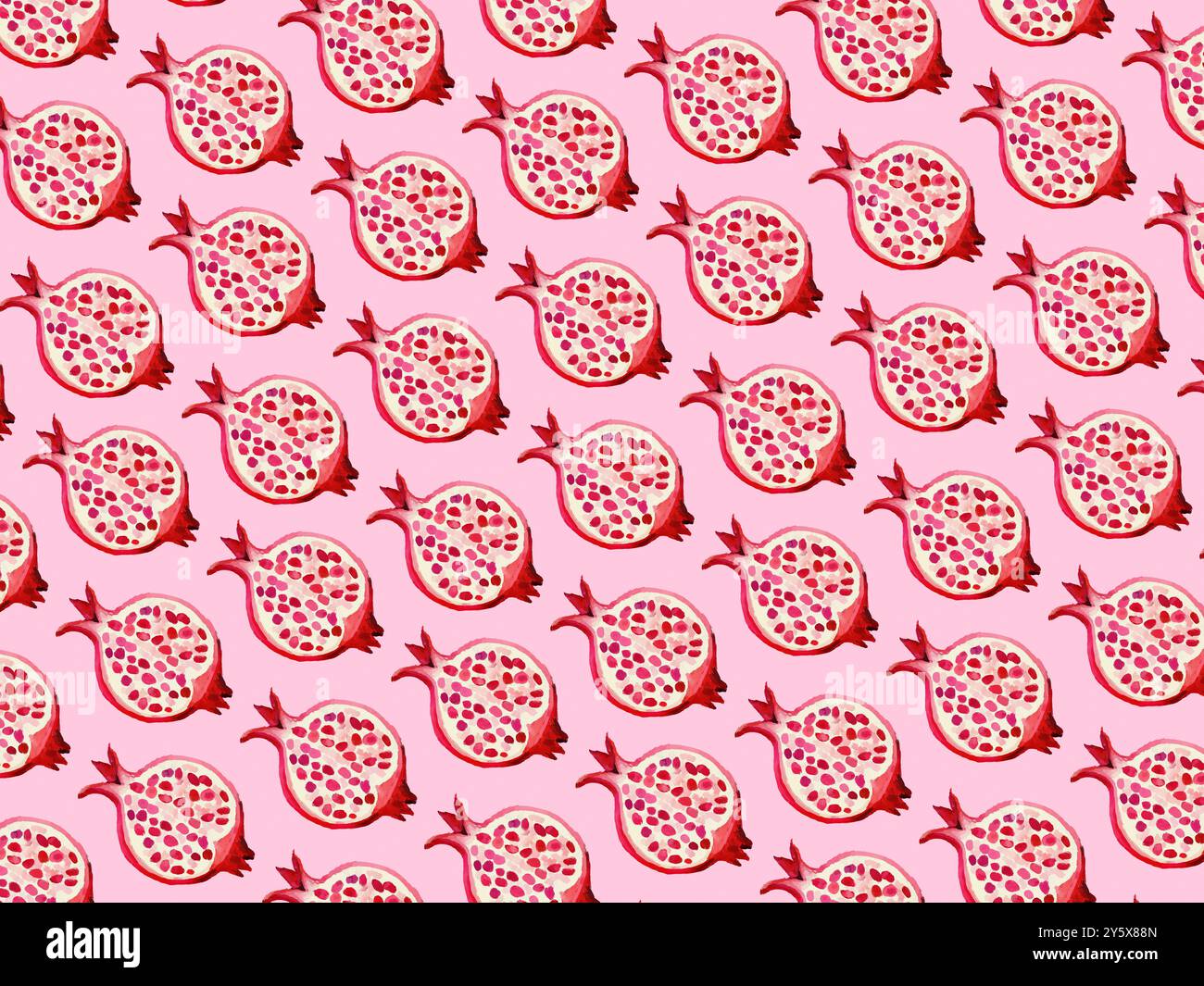 Modèle sans couture de fraises mûres sur un fond rose. Banque D'Images