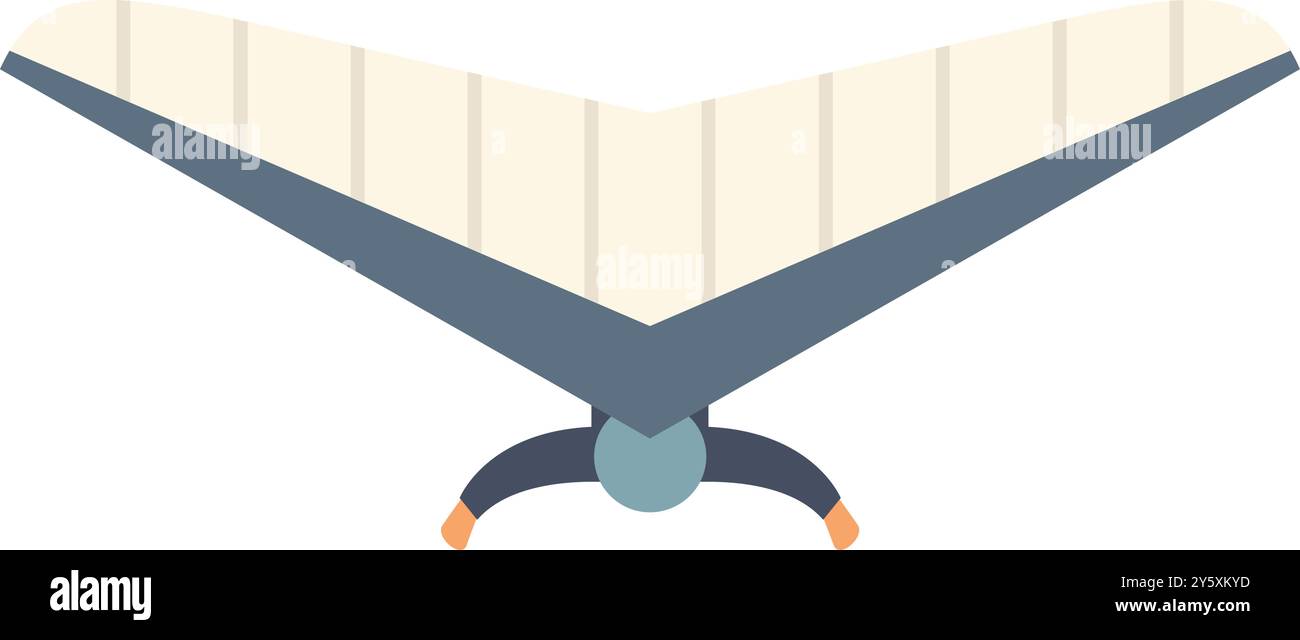 Personne contrôle un deltaplane, planant dans les airs, profitant d'une aventure aérienne extrême Illustration de Vecteur