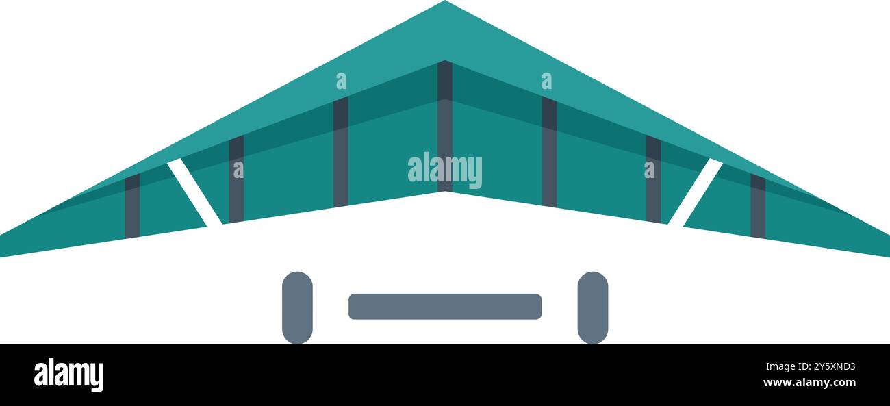 Icône de deltaplane de sport extrême montrant deltaplane en vol pour l'aventure en plein air et le concept de loisirs Illustration de Vecteur