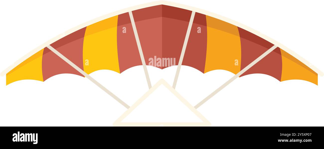 Équipement de sport extrême de deltaplane pour le vol aérien et les activités de plein air Illustration de Vecteur