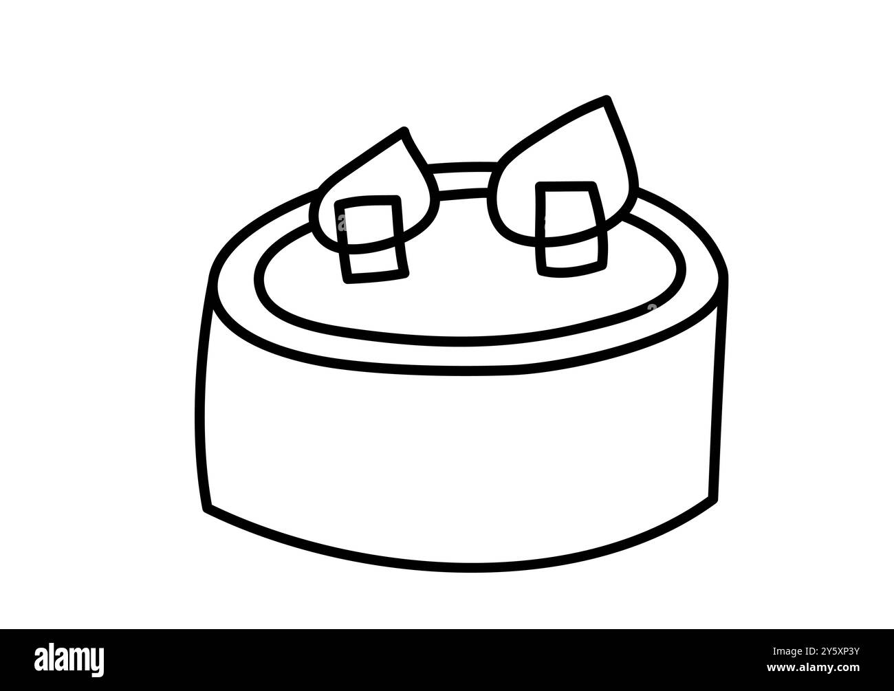 Bougie de contour de style dopamine brûlant Doodle. Décor de chandelier de ligne esthétique dessiné à la main isolé sur fond blanc. Jour férié, Saint Valentin Illustration de Vecteur