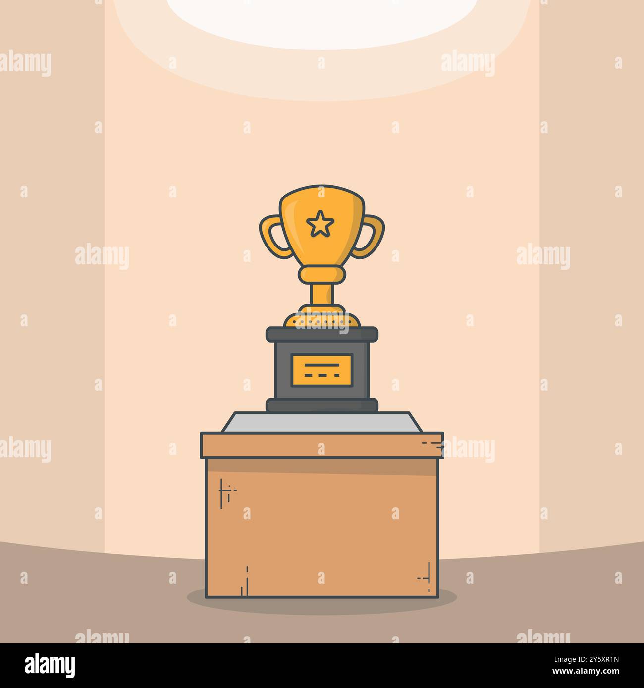 Salle des trophées de la coupe d'or Illustration de Vecteur