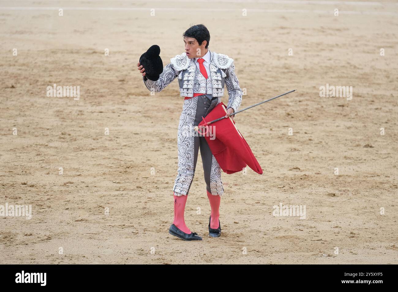 Le torero Isaac Fonseca lors de la corrida de Toros sur la Plaza de las Ventas à Madrid, le 22 septembre 2024 Espagne Banque D'Images