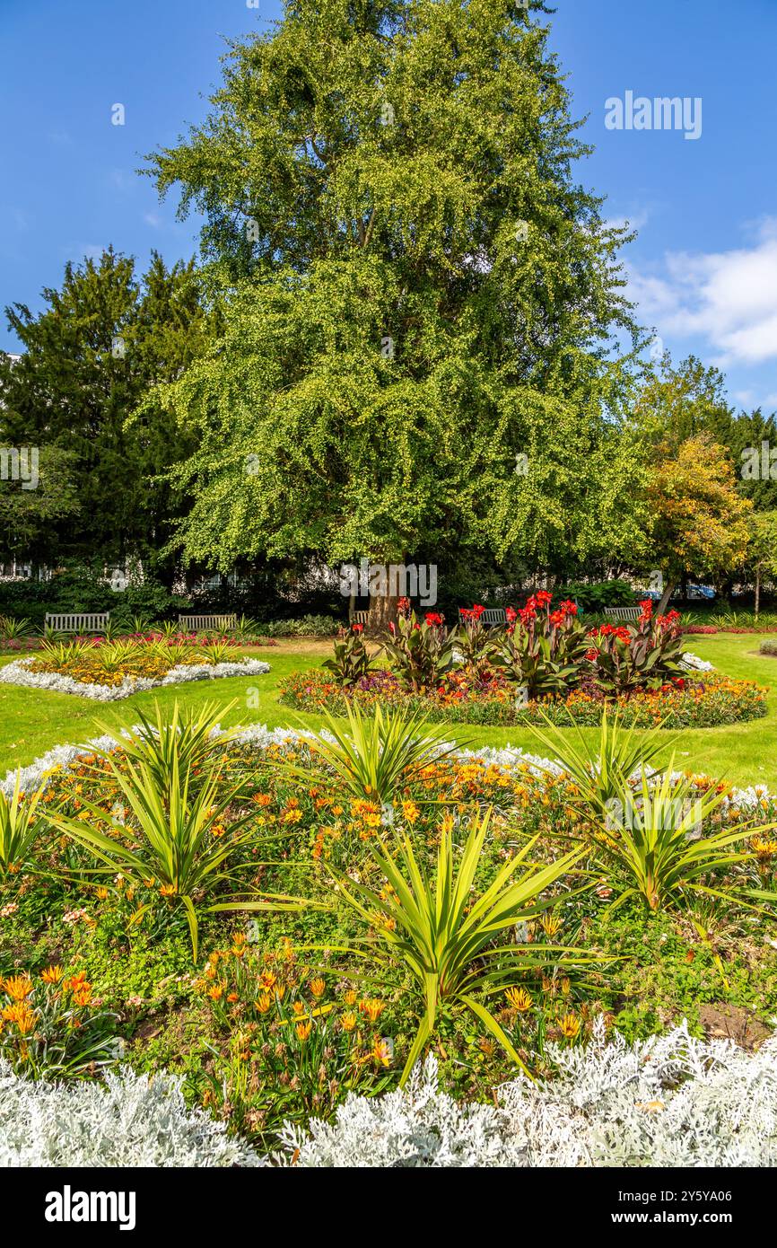 Beau paysage vibrant dans Jephson Gardens, Leamington Spa, Royaume-Uni. Banque D'Images