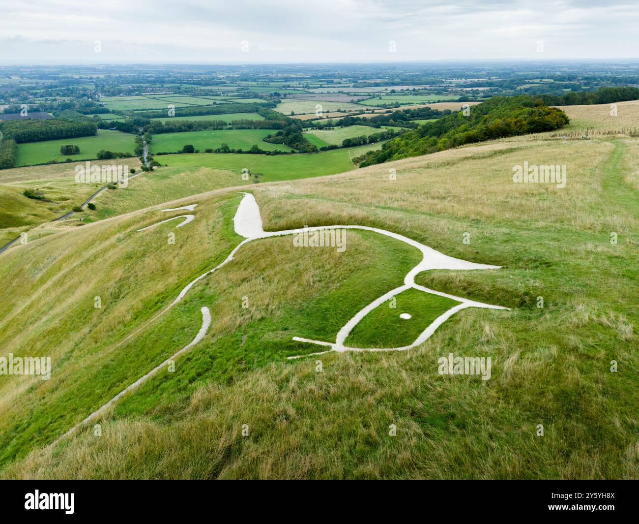 Cheval blanc Uffington. Oxfordshire, Royaume-Uni. Banque D'Images