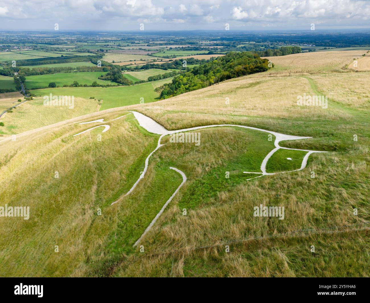 Cheval blanc Uffington. Oxfordshire, Royaume-Uni. Banque D'Images