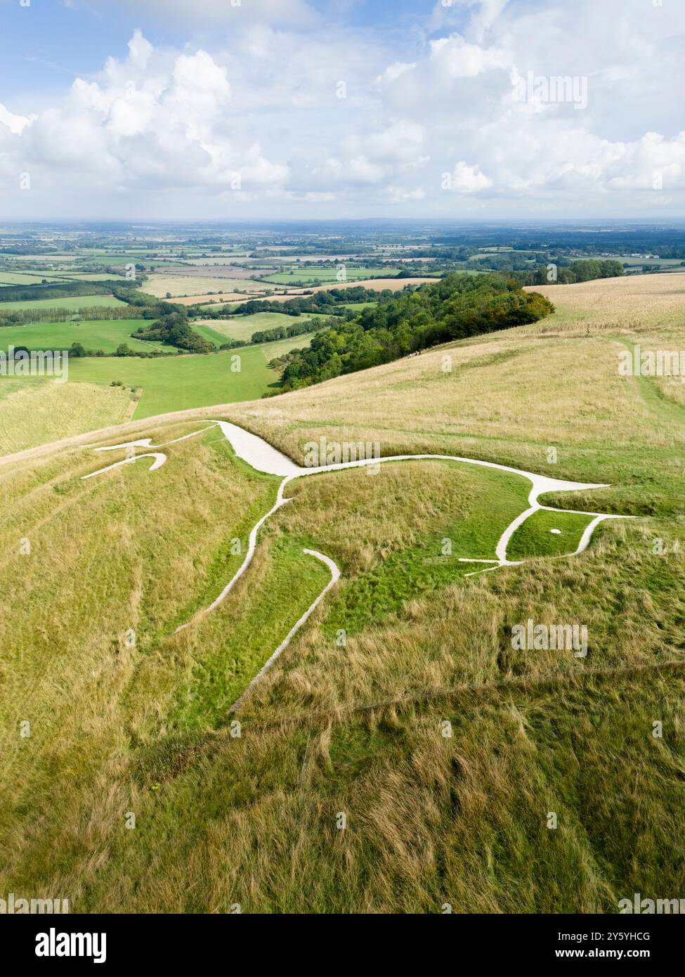 Cheval blanc Uffington. Oxfordshire, Royaume-Uni. Banque D'Images