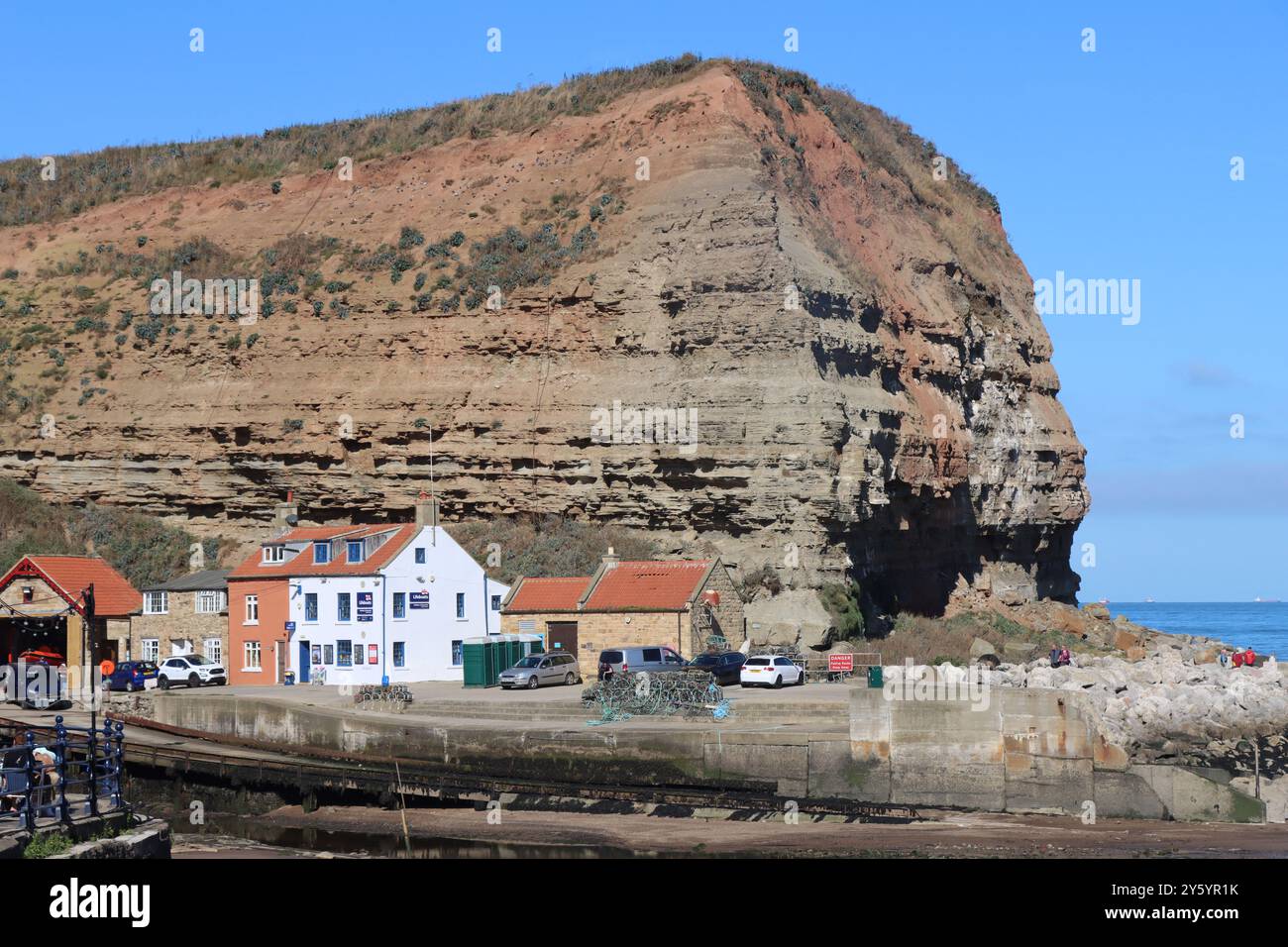 Village de Staithes, Yorkshire du Nord, Royaume-Uni Banque D'Images