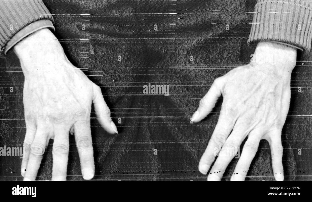 ADOLF EICHMANN MAINS 11 AVRIL 1961 Banque D'Images