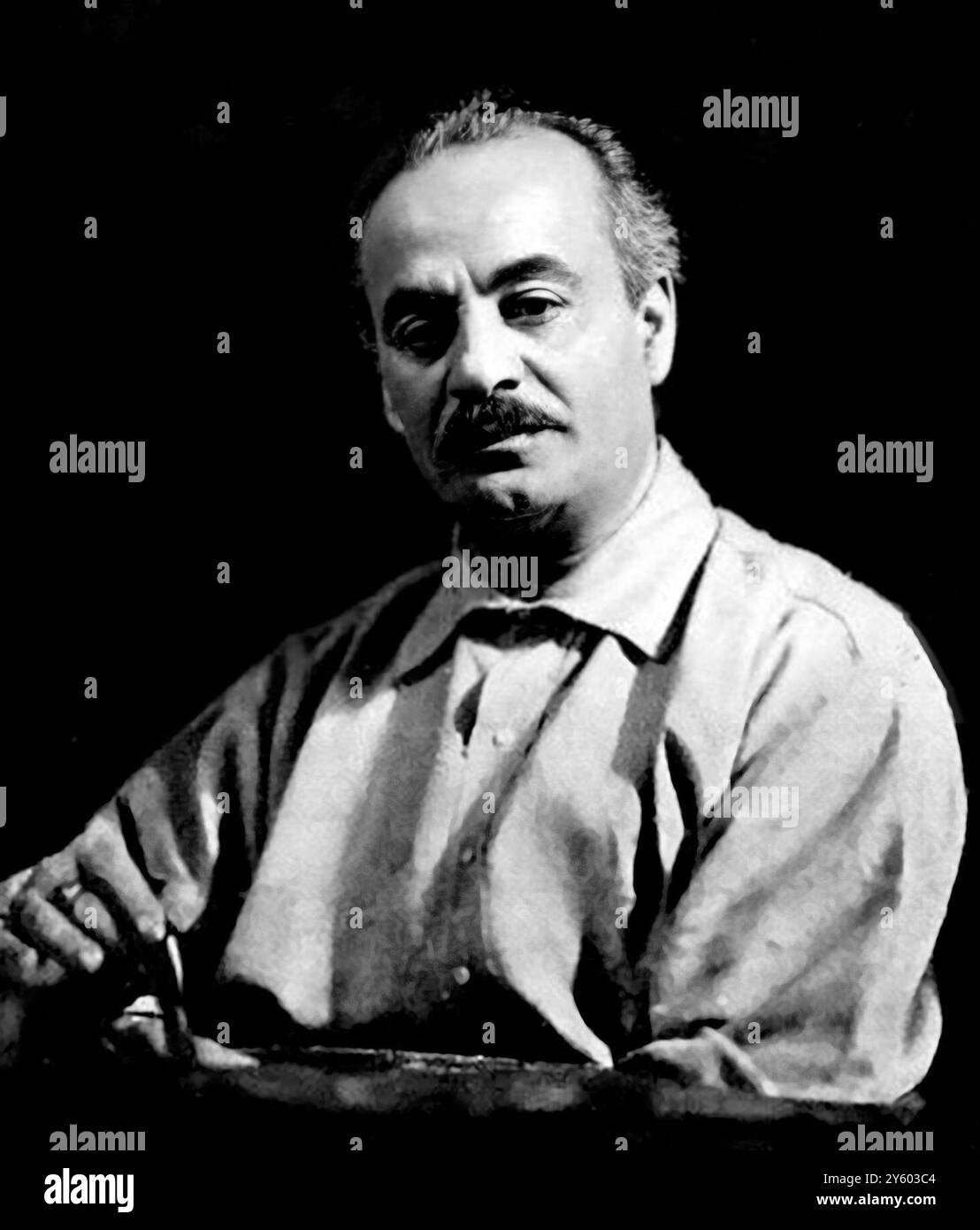 Khalil Gibran. Portrait de l'écrivain, poète et artiste plasticien libano-américain, Gibran Khalil Gibran (1883-1931), v. 1930 Banque D'Images