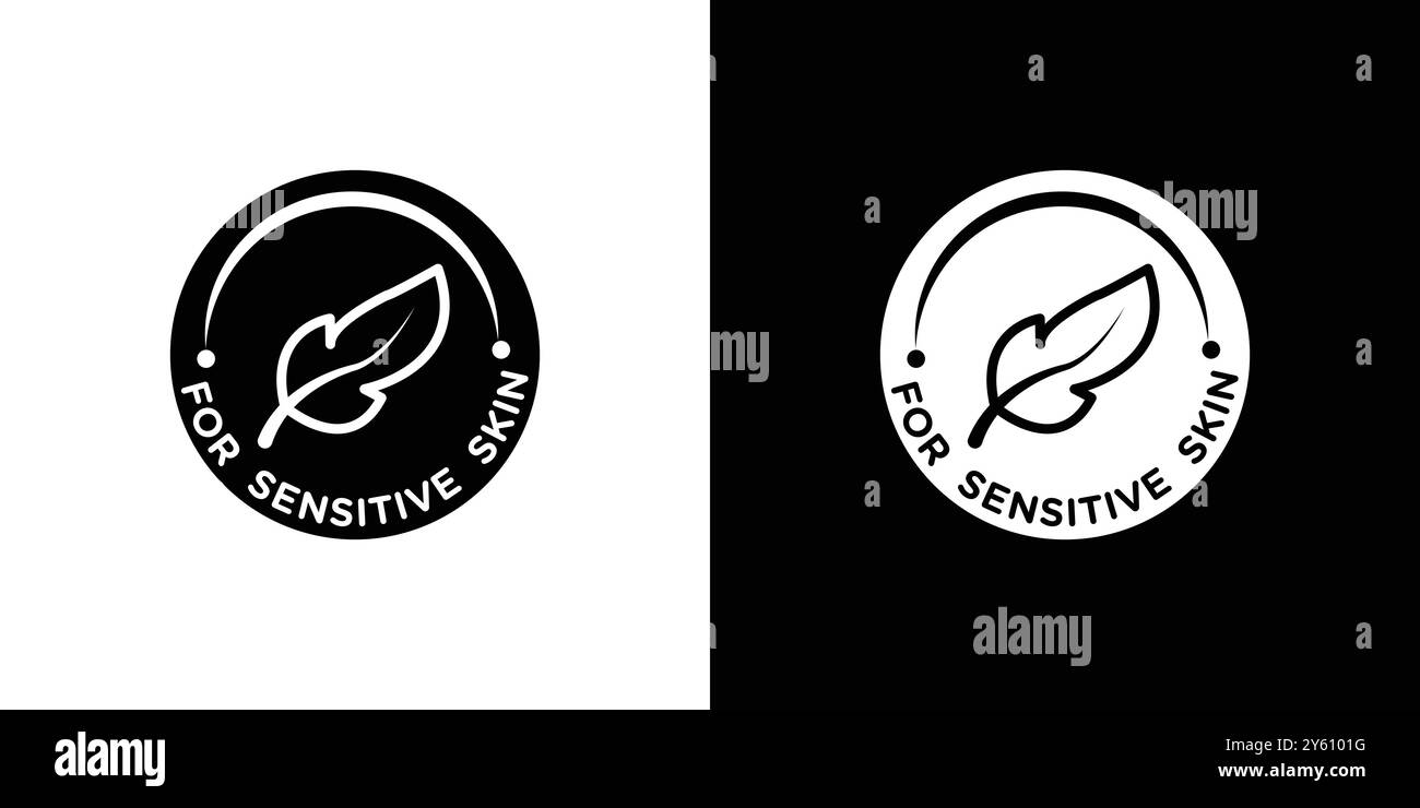 Pour la collection de logo vectoriel d'icône de peau sensible ou le groupe de pack groupé Illustration de Vecteur