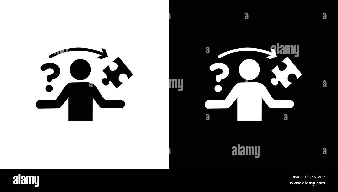 Solution, résoudre la collection de jeu de logo de vecteur d'icône ou le groupe de pack de paquet Illustration de Vecteur