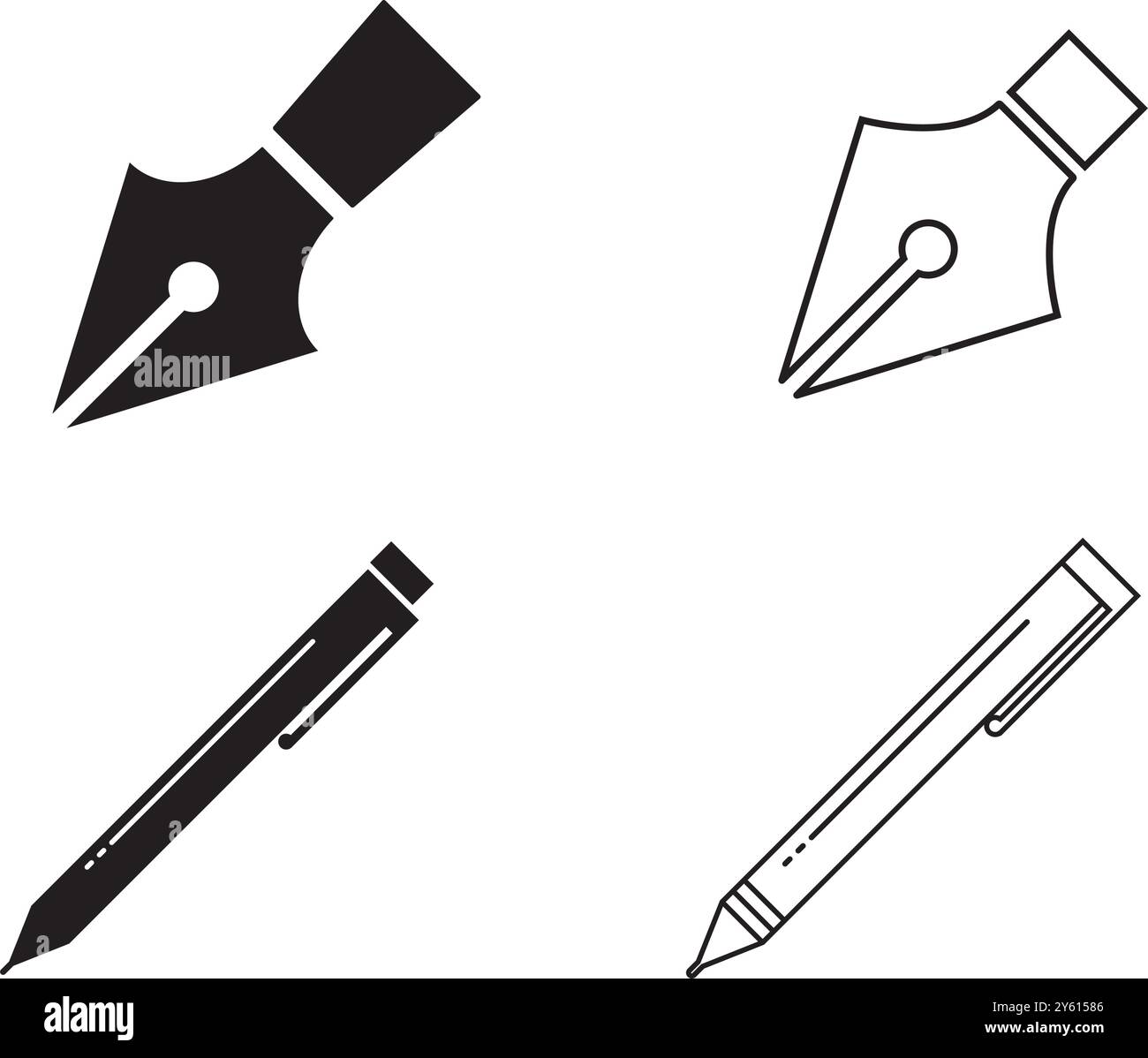 conception de logo d'illustration vectorielle d'icône de stylo Illustration de Vecteur