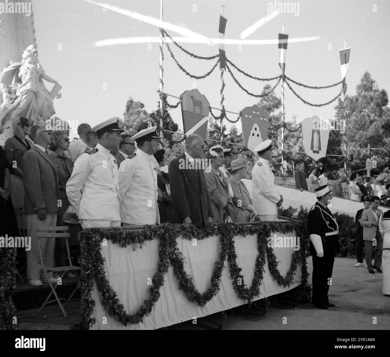 MAIRE JEAN MEDEEIN AMIRAL DREYER À NICE / 14 JUIN 1960 Banque D'Images