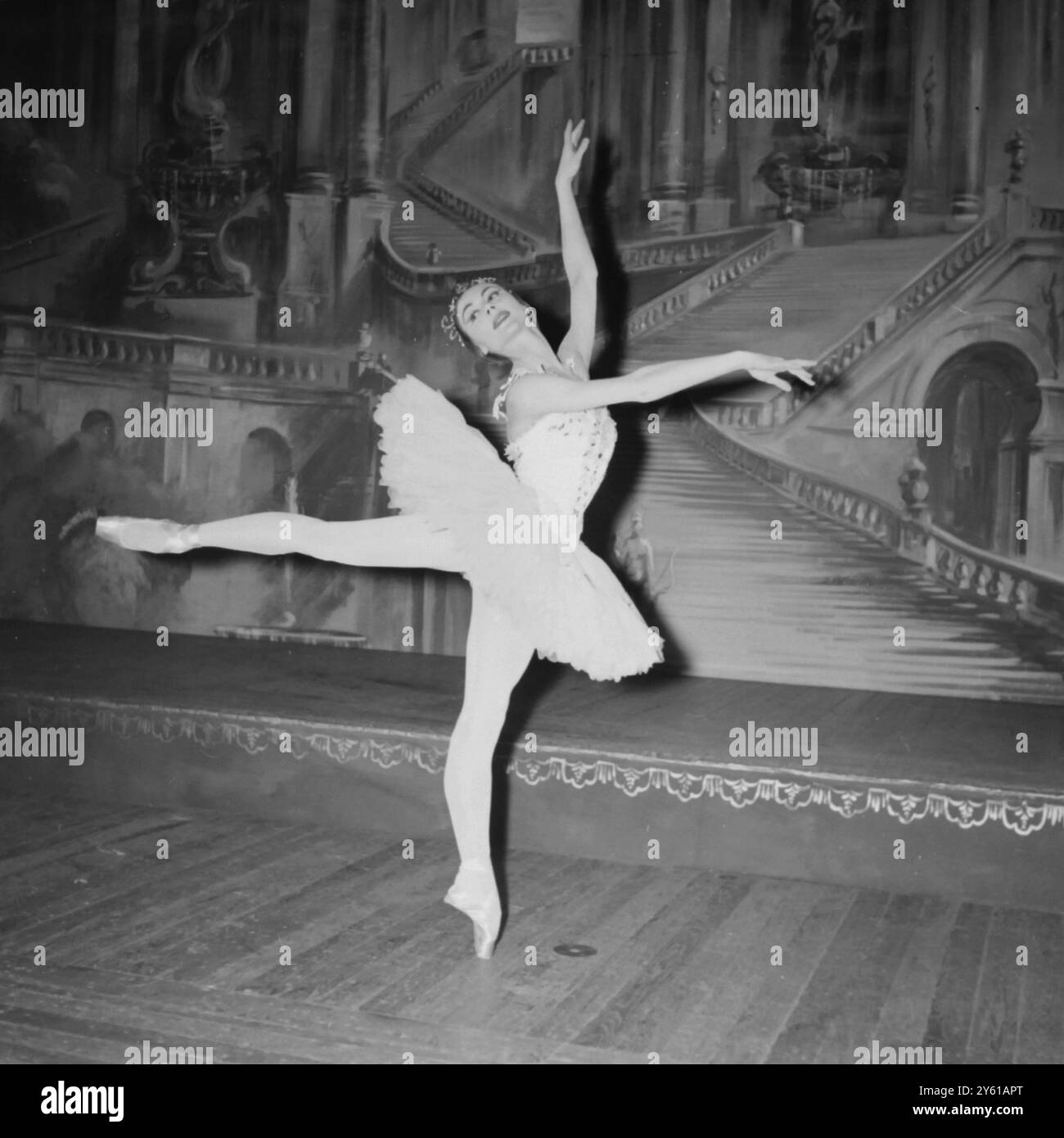 BALLET - BERIOSOVA S RÉPÉTITION - PRINCESSE AURORA POUR LA BEAUTÉ ENDORMIE/ 9 JUIN 1960 Banque D'Images