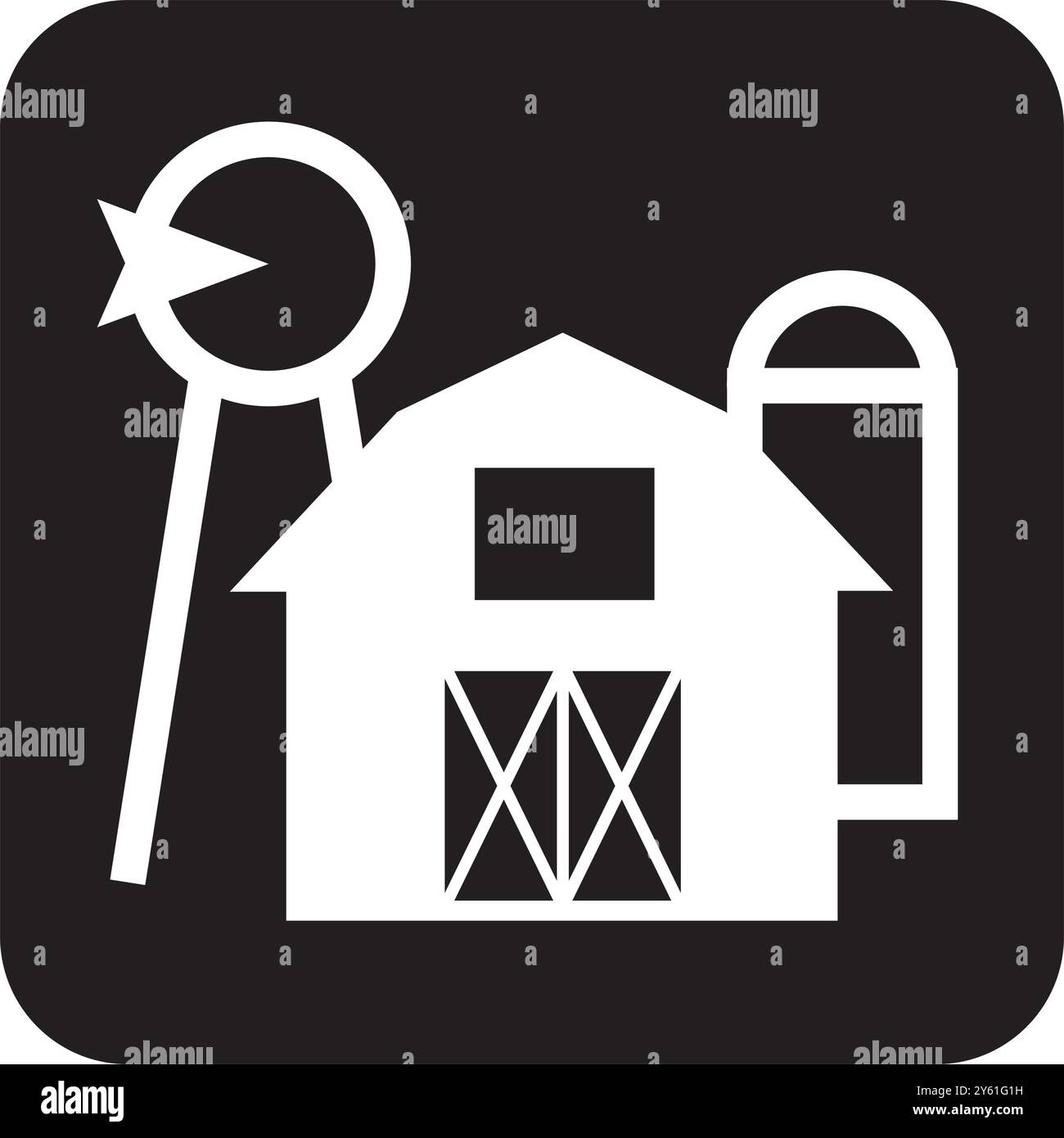 Farm Symbol Vector Barn Glyph icône illustration de conception vectorielle Illustration de Vecteur