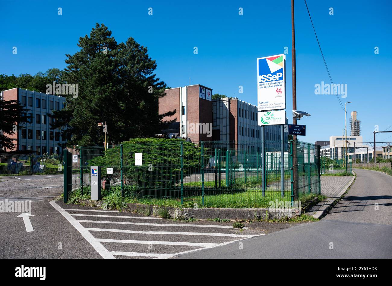 Liège, Belgique, 10 août 2024 - le bâtiment gouvernemental de l'ISSEP pour la recherche scientifique Banque D'Images