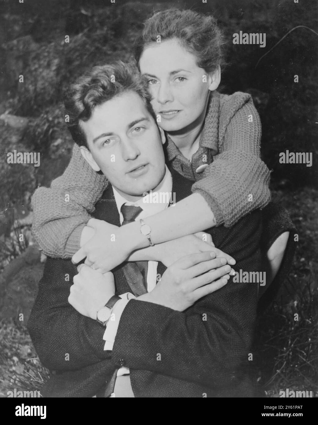 ANNE LAWSON AVEC JOHN BONNEY / 4 MARS 1960 Banque D'Images