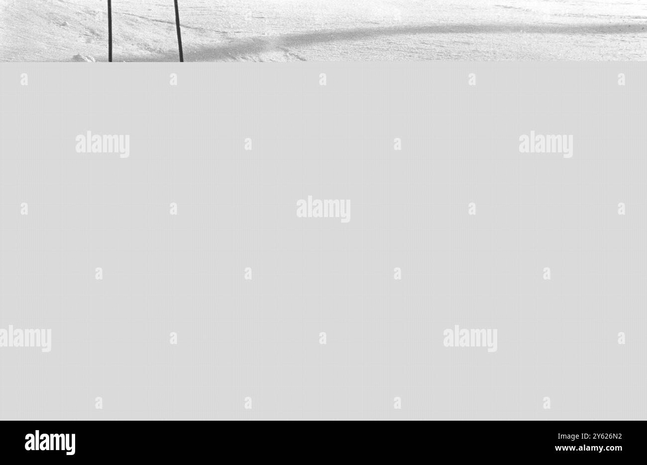 Malcolm Milne de l'Australie en compétition dans l'épreuve de slalom géant masculin aux Jeux olympiques d'hiver . 12 février 1968 Banque D'Images