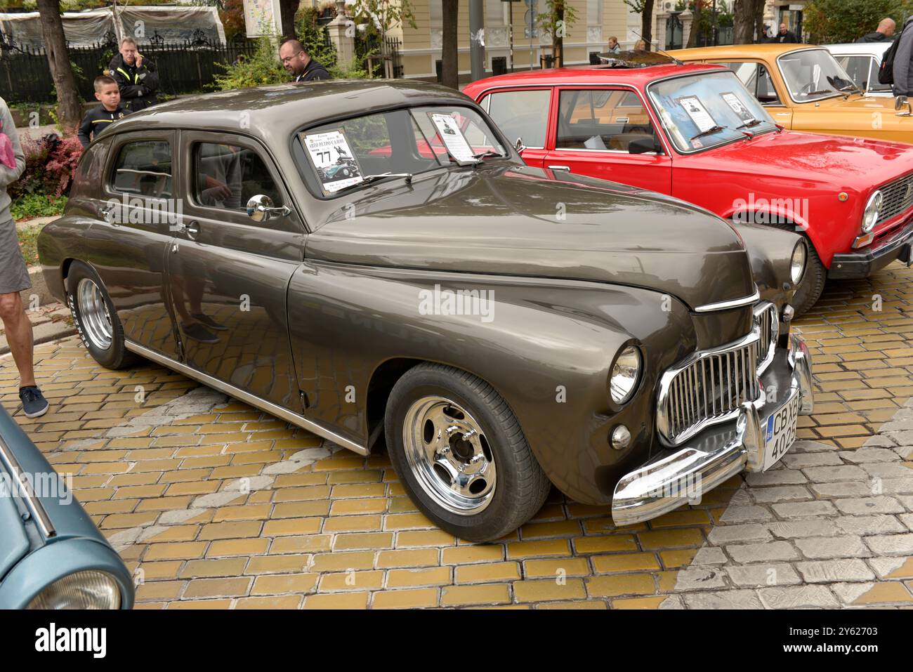 Warszawa 201 voiture polonaise de 1959 à la Sofia Retro Cars Parade à Sofia Bulgarie, Europe de l'est, Balkans, UE Banque D'Images