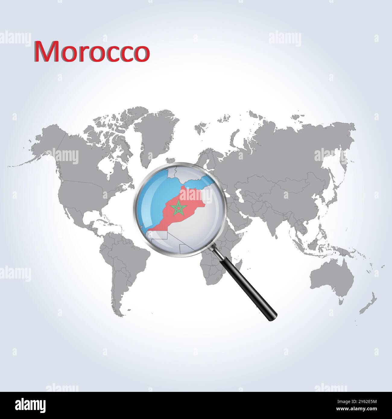 Maroc carte agrandie et drapeau, Maroc cartes agrandies, Art vectoriel Illustration de Vecteur