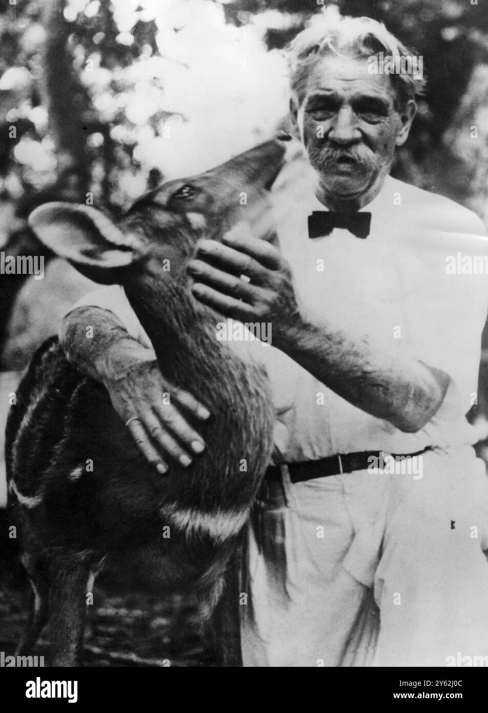 Dr Albert Schweitzer, chirurgien missionnaire de renommée mondiale et fondateur de l’hôpital de Lambarene. 30 septembre 1955 Albert Schweitzer (14 janvier 1875 - 4 septembre 1965) était un théologien, musicien, philosophe et médecin allemand. Il est né à Kaysersberg, haute-Alsace, Allemagne (aujourd'hui département du Haut-Rhin, France). Il a reçu le prix Nobel de la paix 1952 en 1953. Banque D'Images