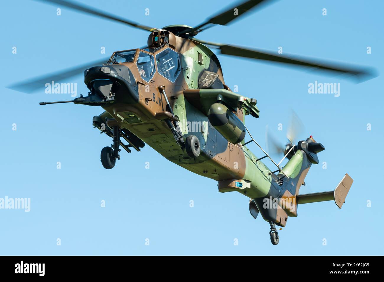 L'hélicoptère d'attaque Eurocopter Tiger de l'armée française. Banque D'Images