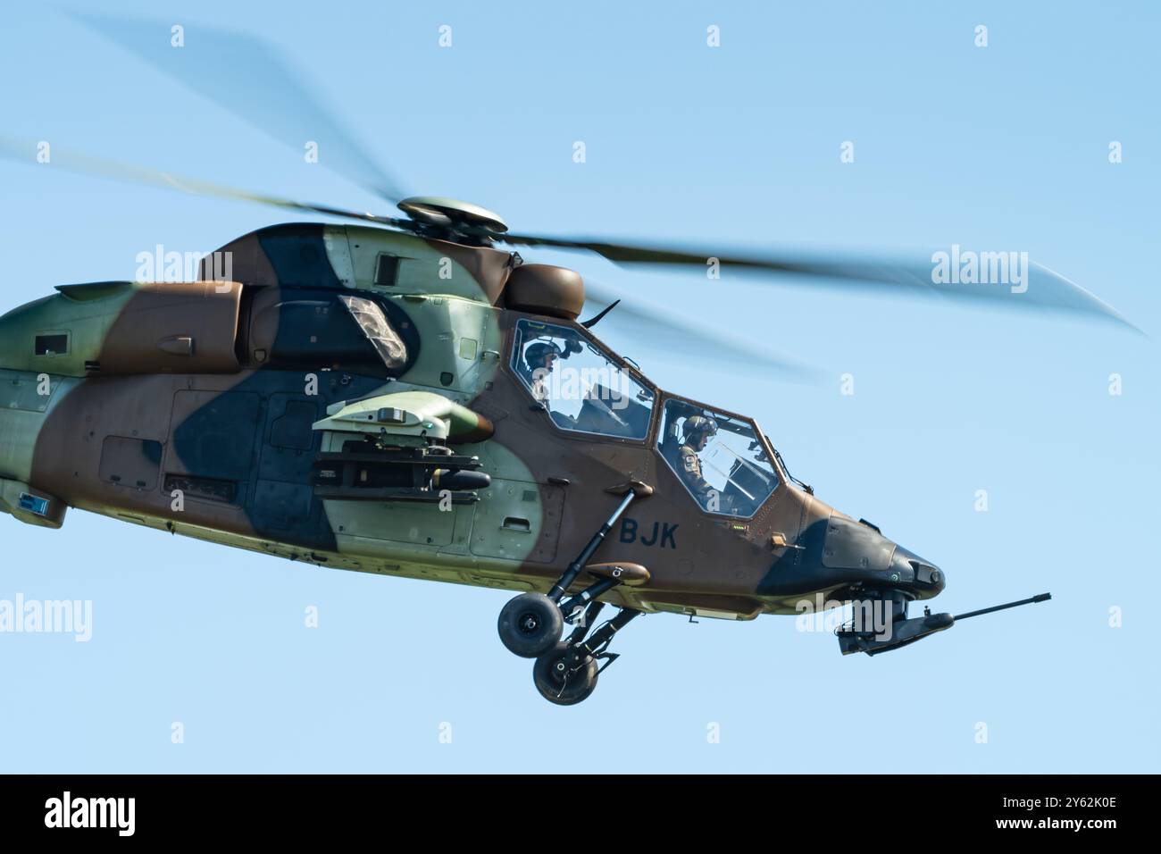 L'hélicoptère d'attaque Eurocopter Tiger de l'armée française. Banque D'Images