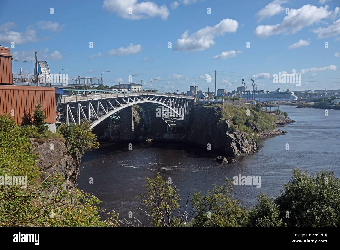 Reversing Falls Rapids, Saint John ; Nouveau-Brunswick ; Canada, Géoparc mondial de l'UNESCO Stonehammer Banque D'Images