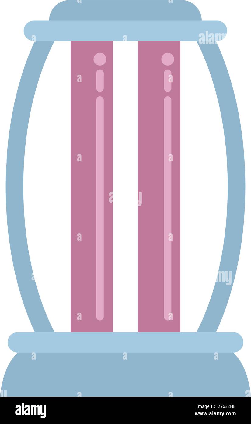 Cette illustration simple présente un guichet de cricket avec deux souches et des bails, prêt pour le prochain Illustration de Vecteur