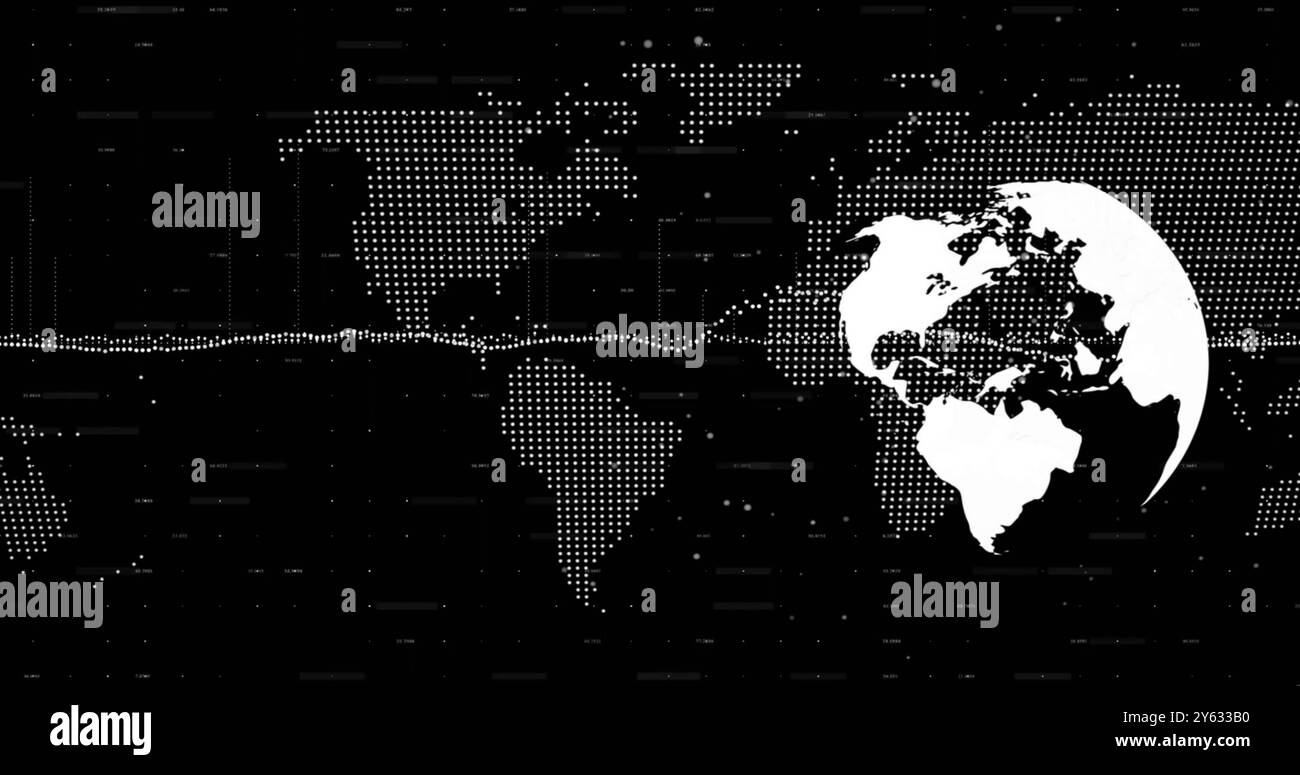 Image du traitement des données financières dans le monde entier Banque D'Images