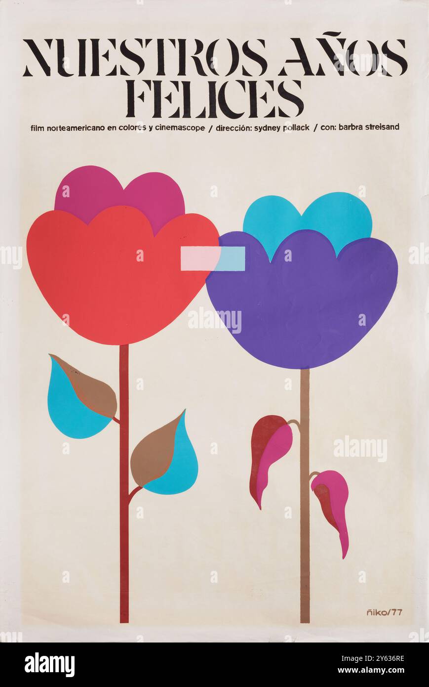 Affiche du film « The Way We Were » de Sydney Pollack. Musée : COLLECTION PRIVÉE. Auteur : Antonio Niko (PEREZ GONZALEZ). Banque D'Images