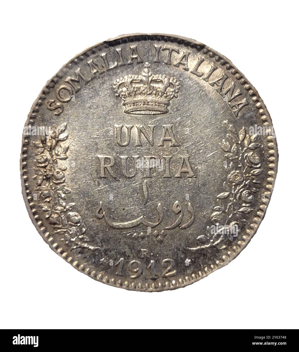 1 Rupia, Somaliland italien, Victor Emmanuel III Musée : COLLECTION PRIVÉE. Auteur : West European coins Numismatic. Banque D'Images