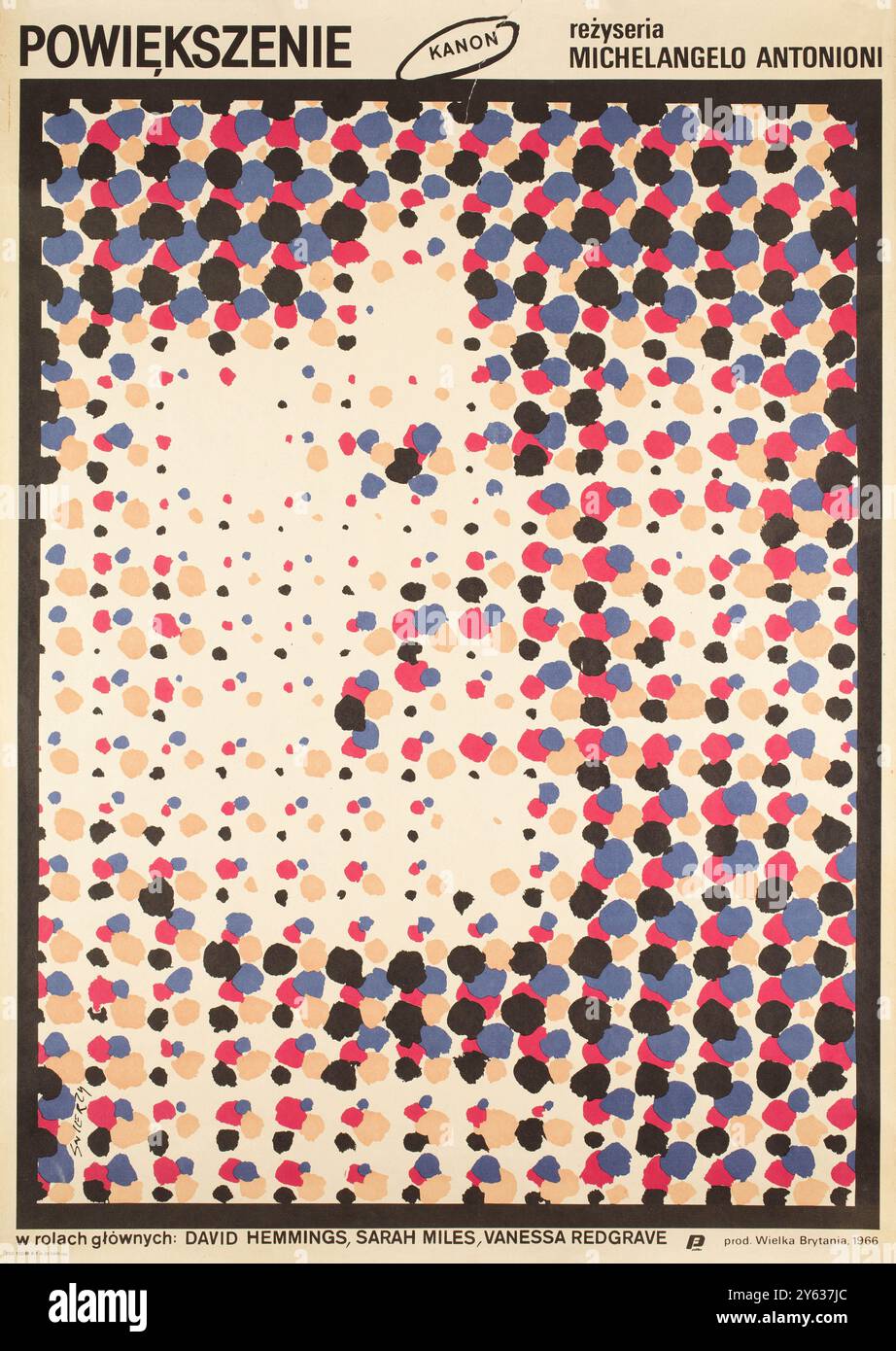 Affiche de film 'Blow-up' de Michelangelo Antonioni. Musée : COLLECTION PRIVÉE. Auteur : Waldemar Swierzy. Banque D'Images