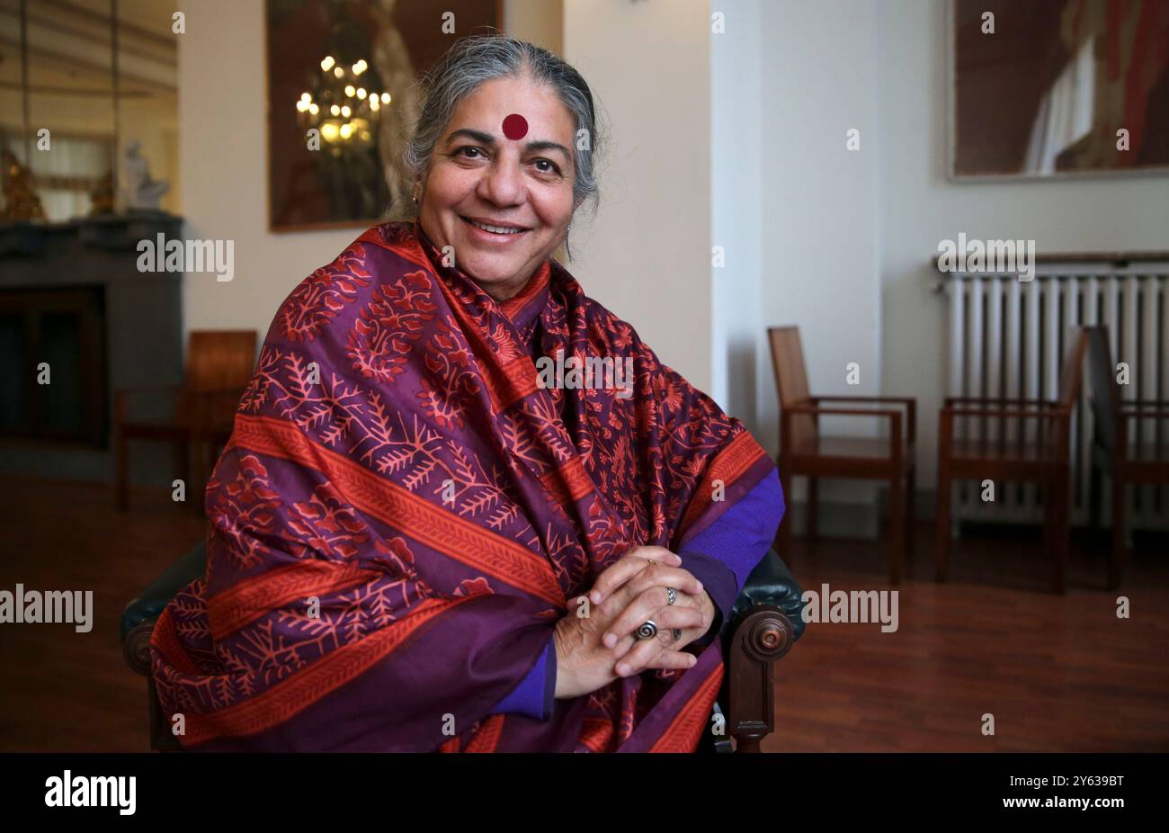 Madrid, 25/01/2018. Entretien avec la militante indienne Vandana Shiva. Photo : Jaime García ARCHDC. Crédit : album / Archivo ABC / Jaime García Banque D'Images