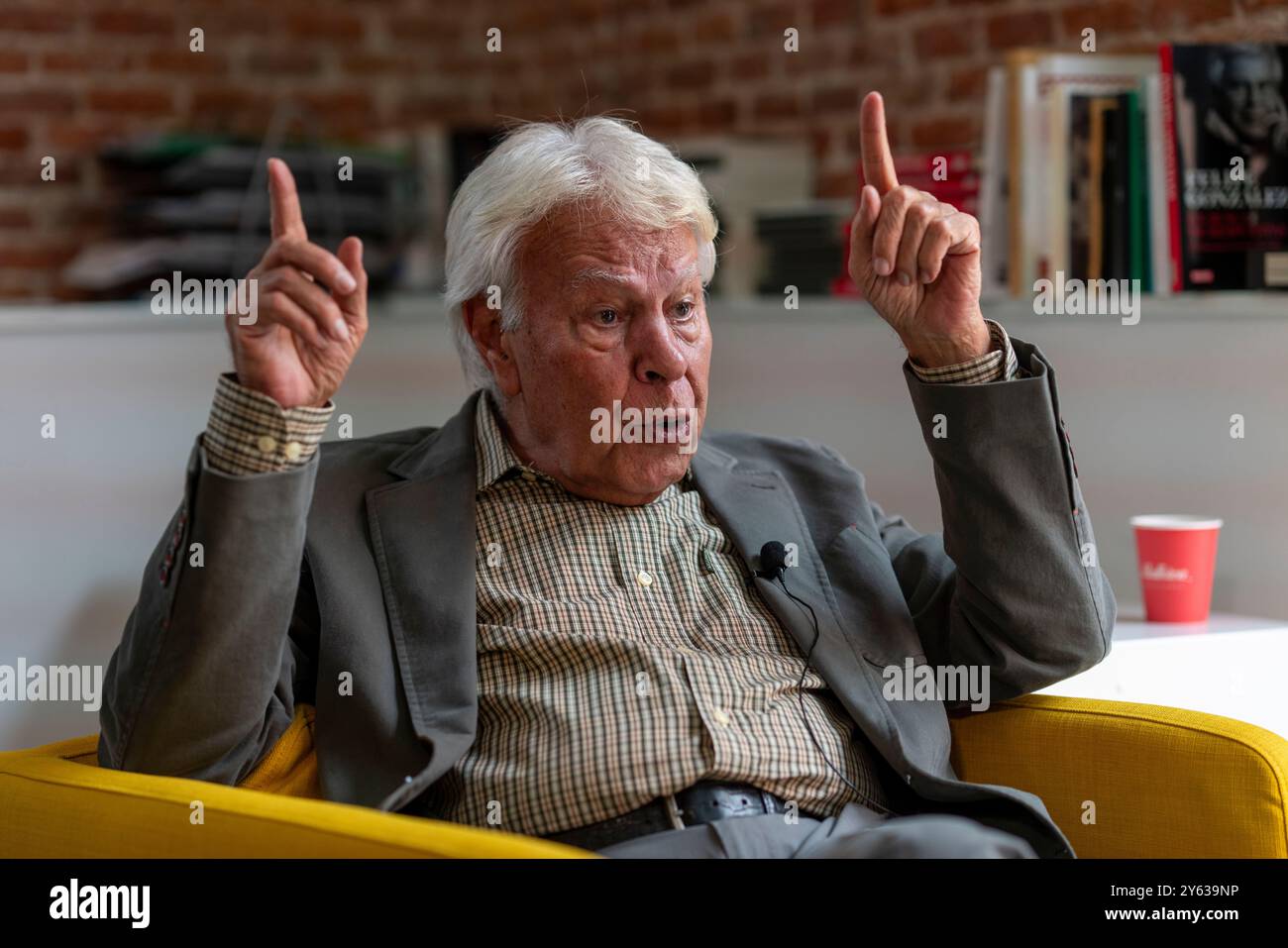 Madrid, 27/06/2024. Entretien avec Felipe González Márquez, au siège de sa fondation. Photographie Matias Nieto archdc. Crédit : album / Archivo ABC / Matías Nieto Koenig Banque D'Images