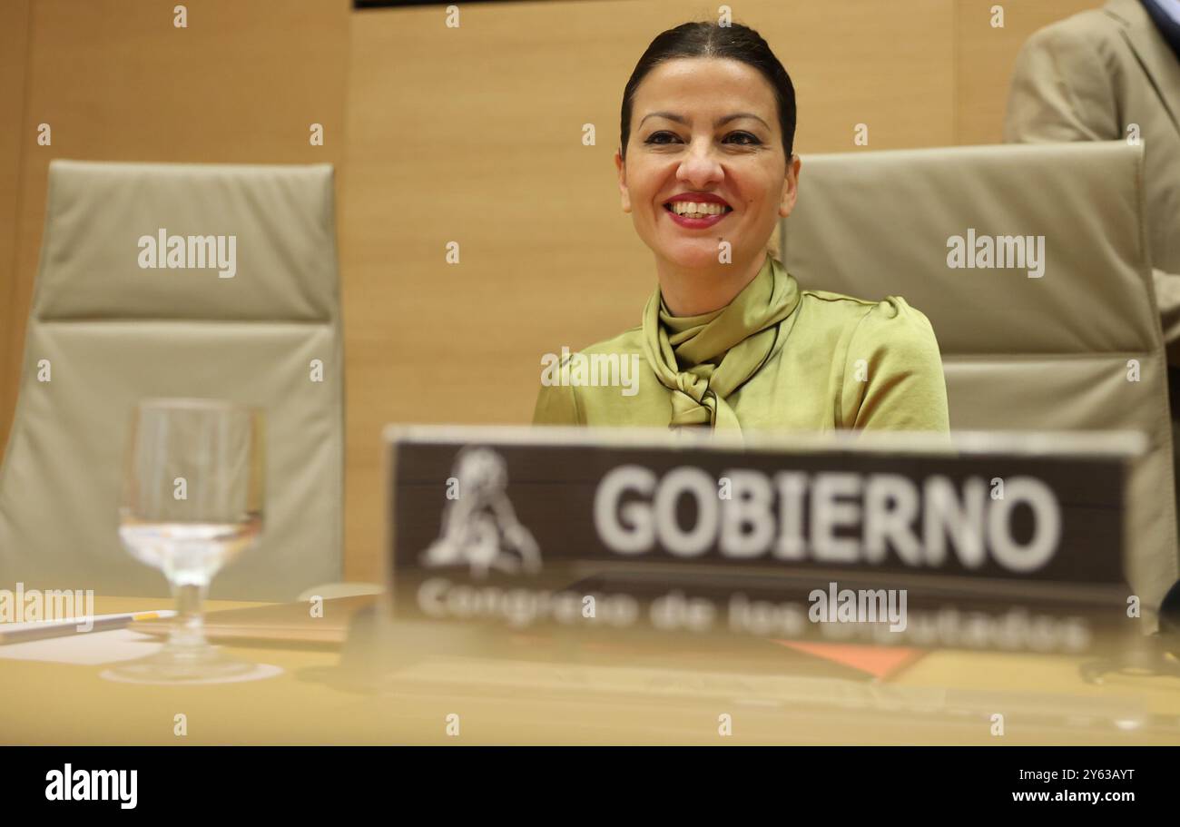 Madrid, 24/01/2024. Comparution de la ministre de la Jeunesse et de l'enfance, Siria Rego, devant la Commission de son département. Photo : Jaime García. ARCHDC. Crédit : album / Archivo ABC / Jaime García Banque D'Images