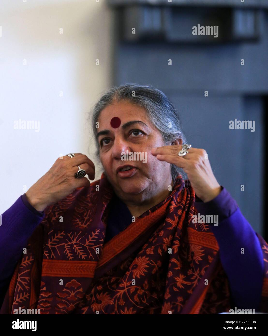 Madrid, 25/01/2018. Entretien avec la militante indienne Vandana Shiva. Photo : Jaime García ARCHDC. Crédit : album / Archivo ABC / Jaime García Banque D'Images