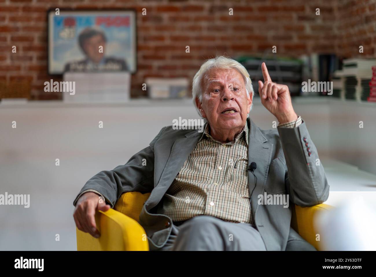 Madrid, 27/06/2024. Entretien avec Felipe González Márquez, au siège de sa Fondation. Photographie : Matias Nieto. ARCHDC. Crédit : album / Archivo ABC / Matías Nieto Koenig Banque D'Images