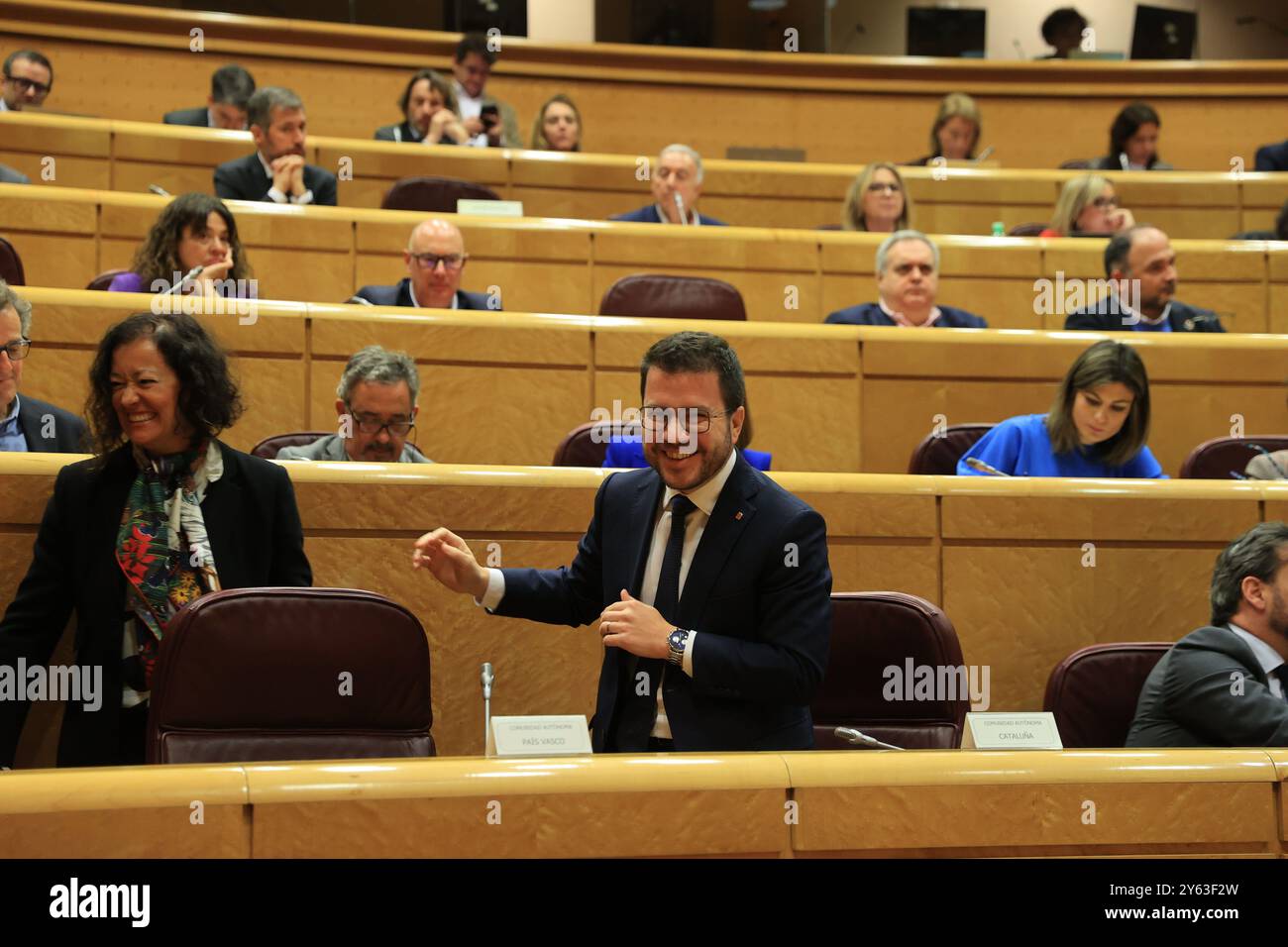 Madrid, 04/08/2024. Réunion de la Commission générale des Communautés autonomes au Sénat avec le débat principal sur la loi d'amnistie dans lequel différents présidents régionaux interviendront. Photo : Jaime García. ARCHDC. Crédit : album / Archivo ABC / Jaime García Banque D'Images