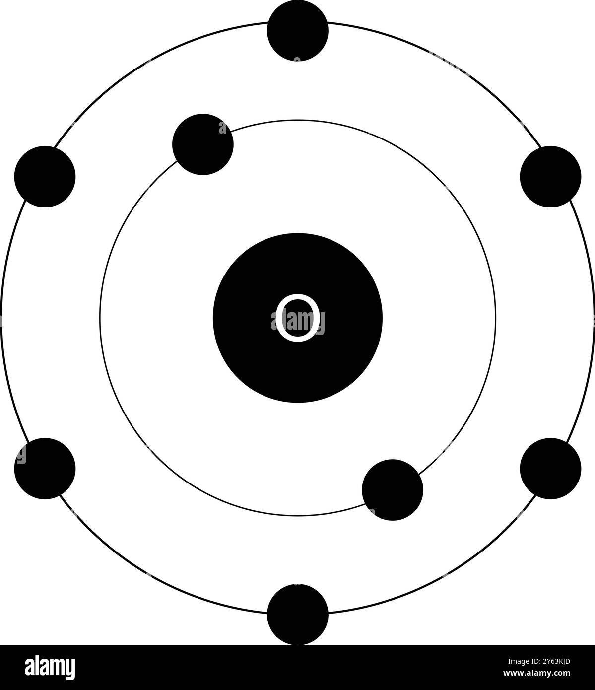 conception d'illustration d'icône d'oxygène de symbole périodique chimique Illustration de Vecteur