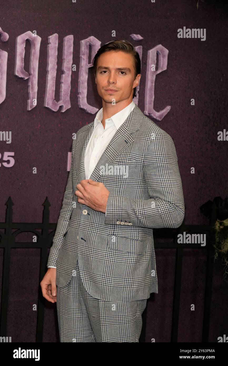 New York, États-Unis. 23 septembre 2024. New York, États-Unis. 23/09/24, New York, New York, États-Unis Nicholas Alexander Chavez assiste à la première Grotesquerie New York, qui se tient au Spring Studios 50 Varick Street, lundi 23 septembre 2024 à New York City Credit : Jennifer Graylock/Alamy Live News Banque D'Images