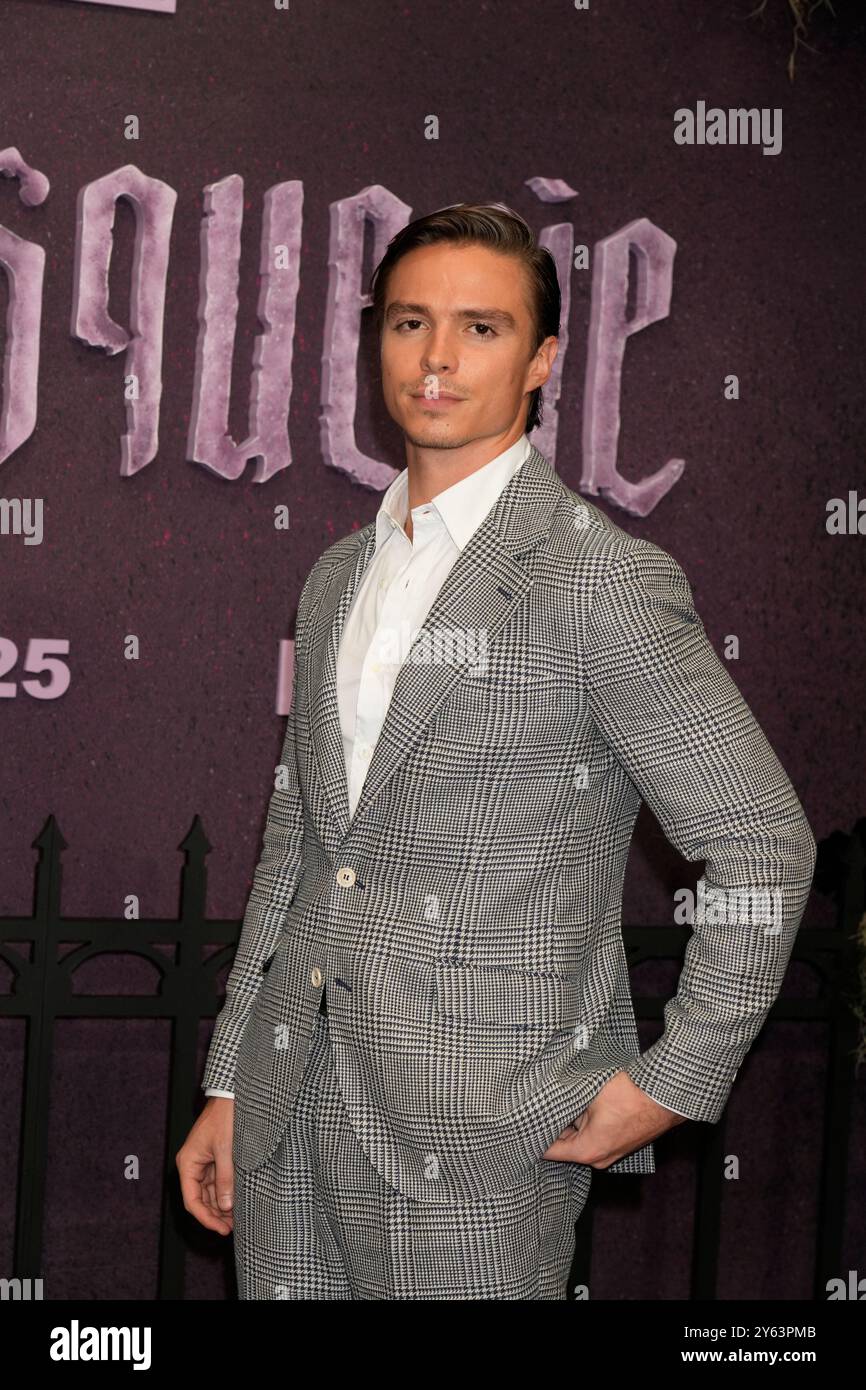 New York, États-Unis. 23 septembre 2024. New York, États-Unis. 23/09/24, New York, New York, États-Unis Nicholas Alexander Chavez assiste à la première Grotesquerie New York, qui se tient au Spring Studios 50 Varick Street, lundi 23 septembre 2024 à New York City Credit : Jennifer Graylock/Alamy Live News Banque D'Images
