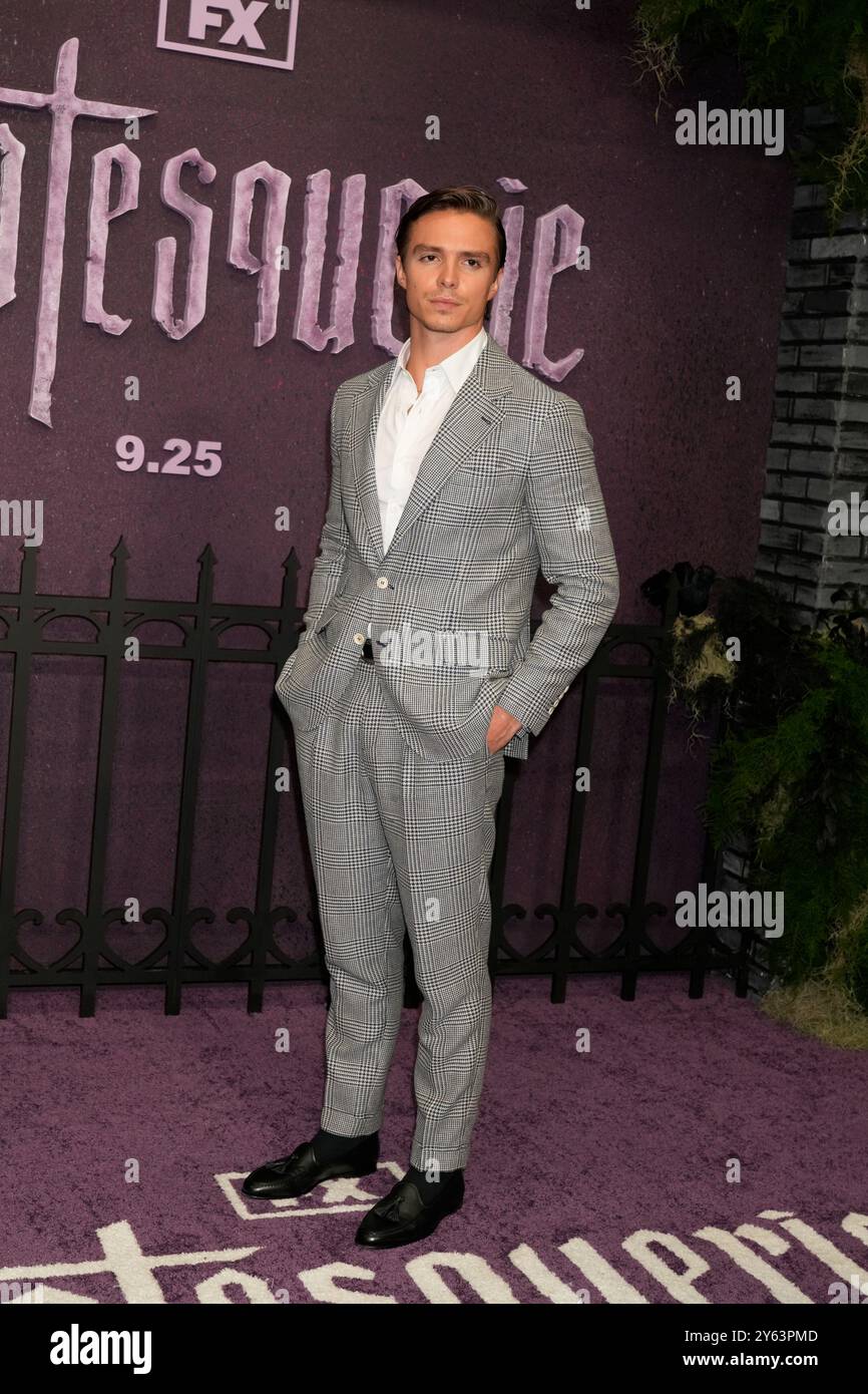 New York, États-Unis. 23 septembre 2024. New York, États-Unis. 23/09/24, New York, New York, États-Unis Nicholas Alexander Chavez assiste à la première Grotesquerie New York, qui se tient au Spring Studios 50 Varick Street, lundi 23 septembre 2024 à New York City Credit : Jennifer Graylock/Alamy Live News Banque D'Images