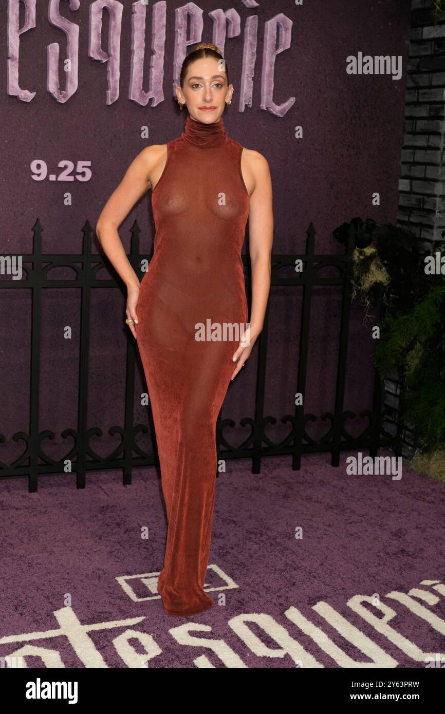 New York, États-Unis. 23 septembre 2024. New York, États-Unis. 23/09/24, New York, New York, États-Unis Micaela Diamond assiste à la première Grotesquerie New York, qui se tient au Spring Studios 50 Varick Street, lundi 23 septembre 2024 à New York City Credit : Jennifer Graylock/Alamy Live News Banque D'Images