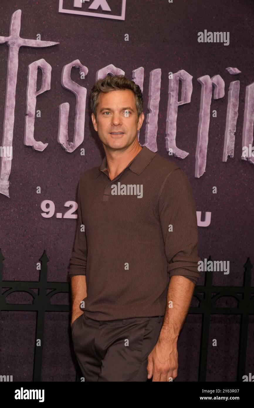 New York, États-Unis. 23 septembre 2024. New York, États-Unis. 23/09/24, New York, New York, États-Unis Joshua Jackson assiste à la première Grotesquerie New York, qui se tient au Spring Studios 50 Varick Street, lundi 23 septembre 2024 à New York City Credit : Jennifer Graylock/Alamy Live News Banque D'Images